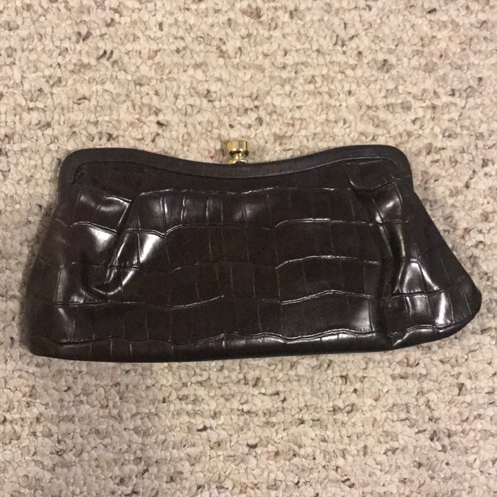 Vintage Banana Republic Brown Leather Clutch